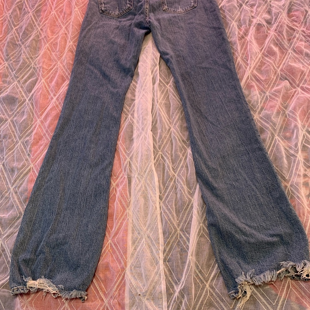 Zara Ripped Wide Leg Jeans - Picture 4 of 12